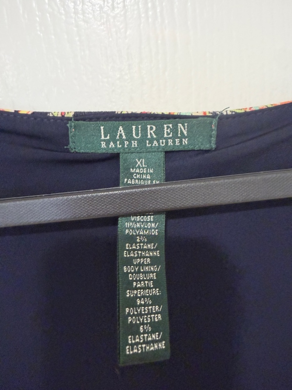 Lauren Ralph Lauren Paisley Fit & Flare Dress XL Multicolor Boho Scoop Neck - Picture 2 of 7